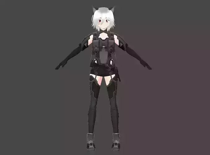 Vroid 3D cute anime character Model  3D model