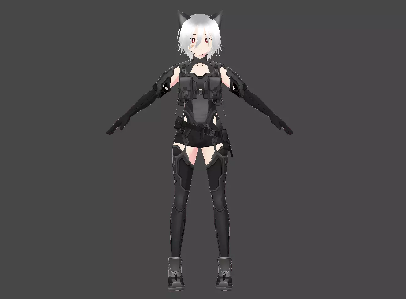 Vroid 3D cute anime character Model  3D model_0