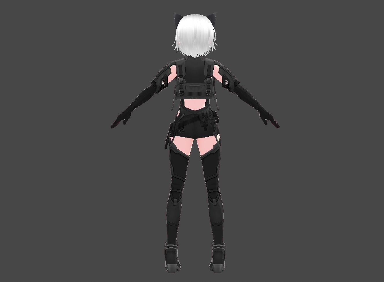 Vroid 3D cute anime character Model  3D model_2