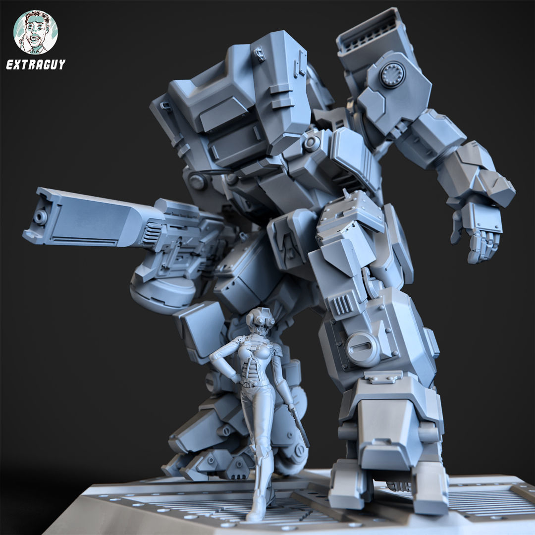 Overweight Gear Hunter 100mm Plus Pilot 3D print model_10