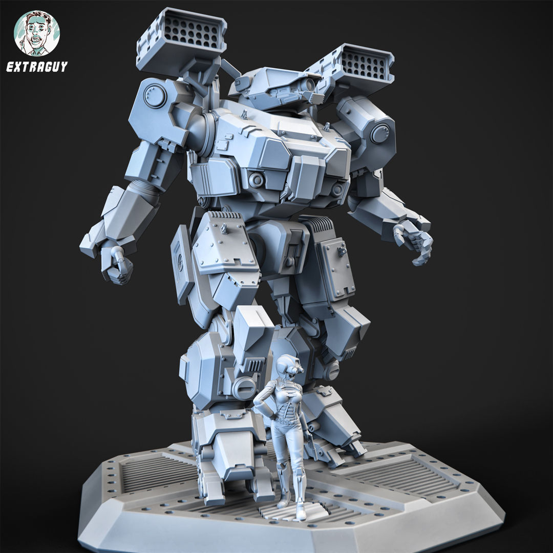 Overweight Gear Hunter 100mm Plus Pilot 3D print model_5