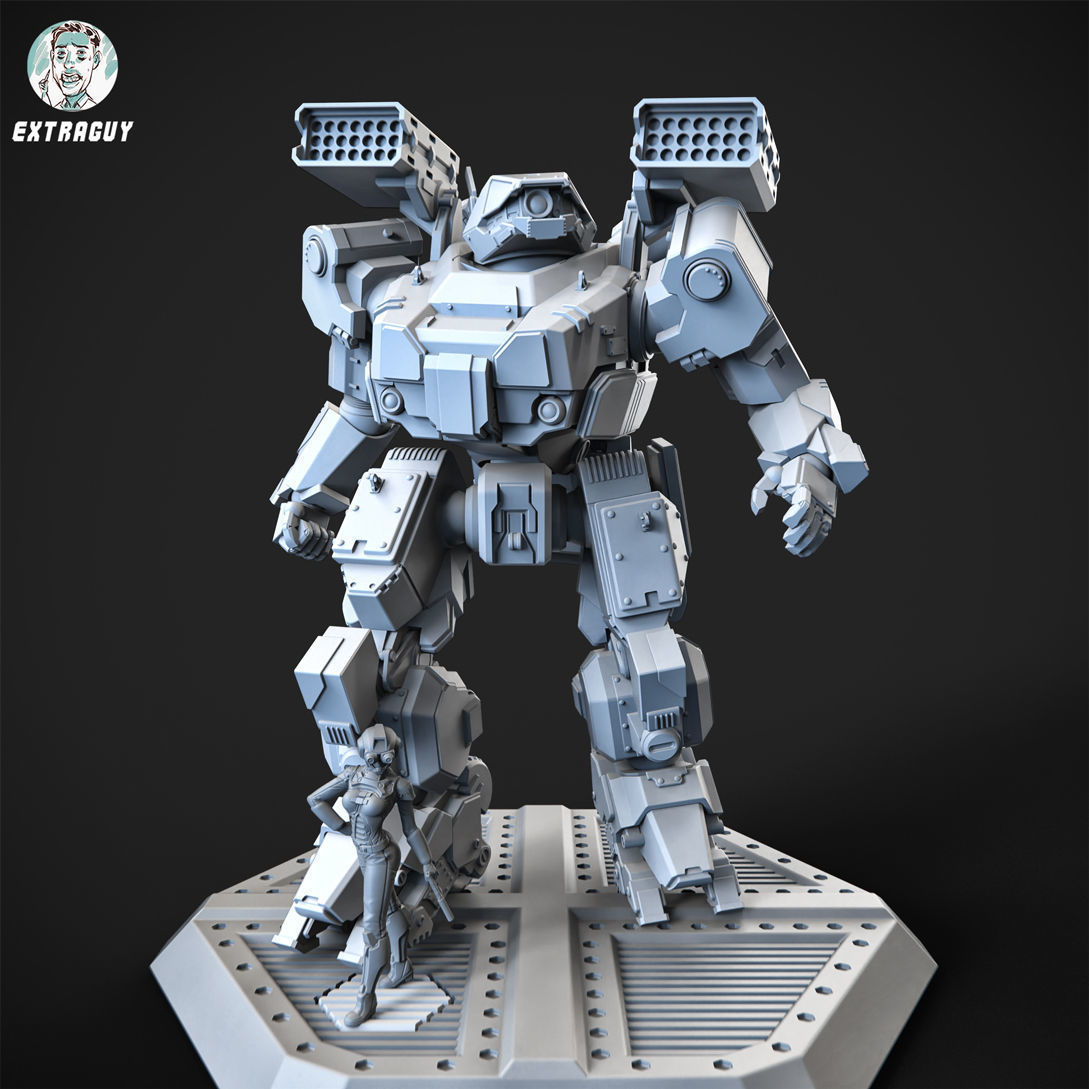 Overweight Gear Hunter 100mm Plus Pilot 3D print model_4