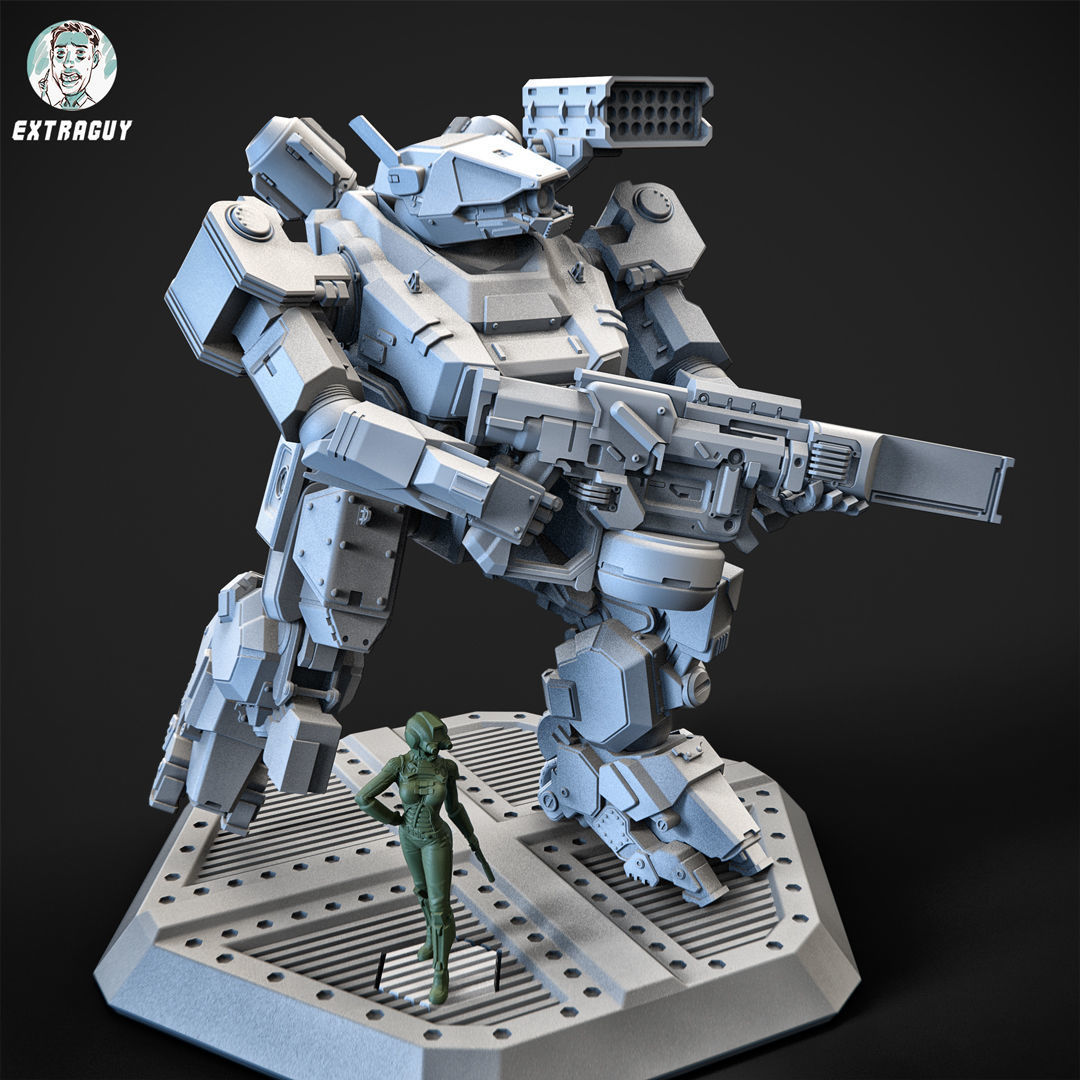 Overweight Gear Hunter 100mm Plus Pilot 3D print model_1