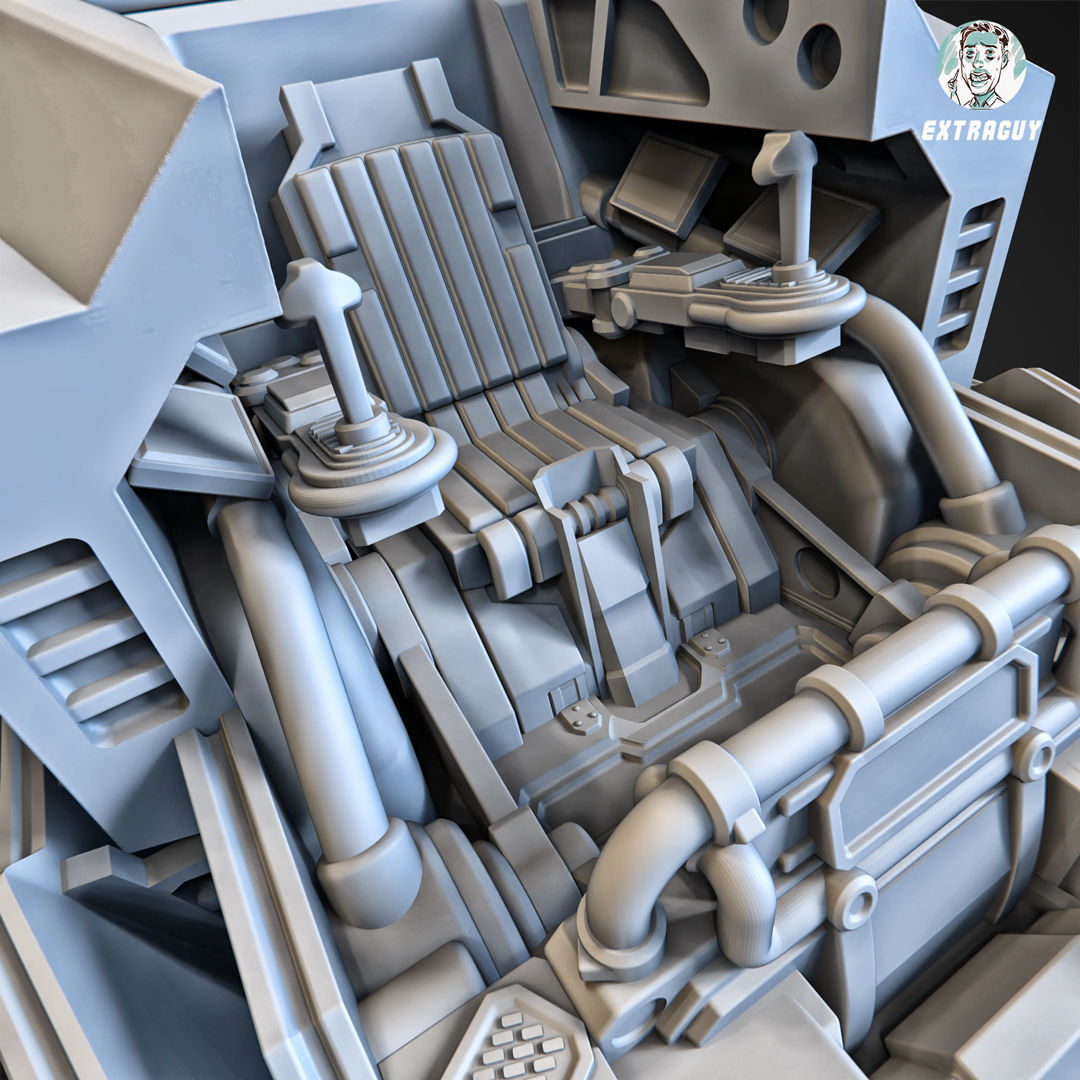 Overweight Gear Hunter 100mm Plus Pilot 3D print model_11