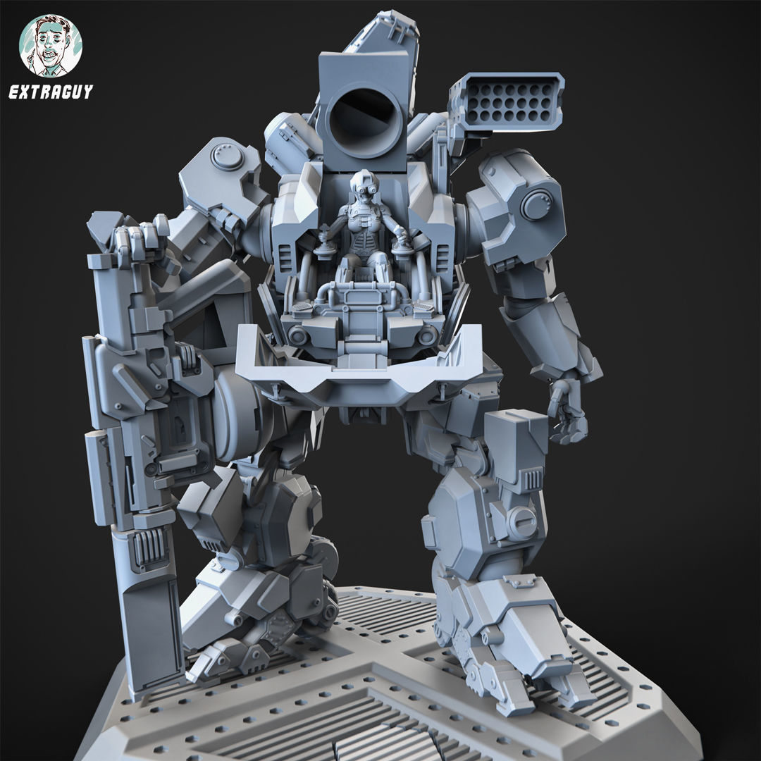 Overweight Gear Hunter 100mm Plus Pilot 3D print model_3