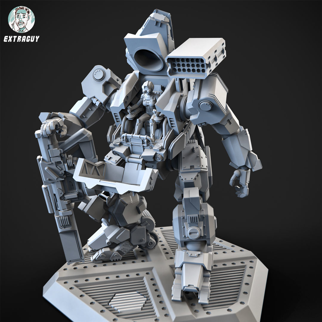 Overweight Gear Hunter 100mm Plus Pilot 3D print model_2