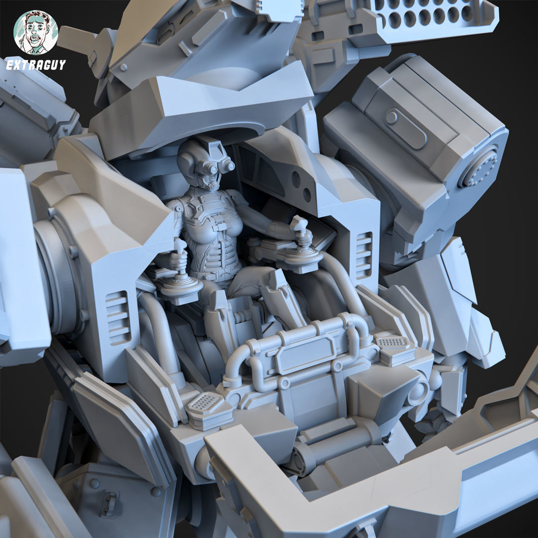 Overweight Gear Hunter 100mm Plus Pilot 3D print model_7