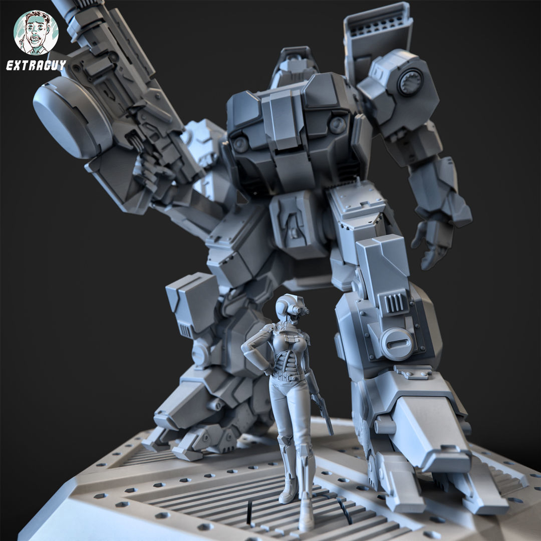 Overweight Gear Hunter 100mm Plus Pilot 3D print model_9