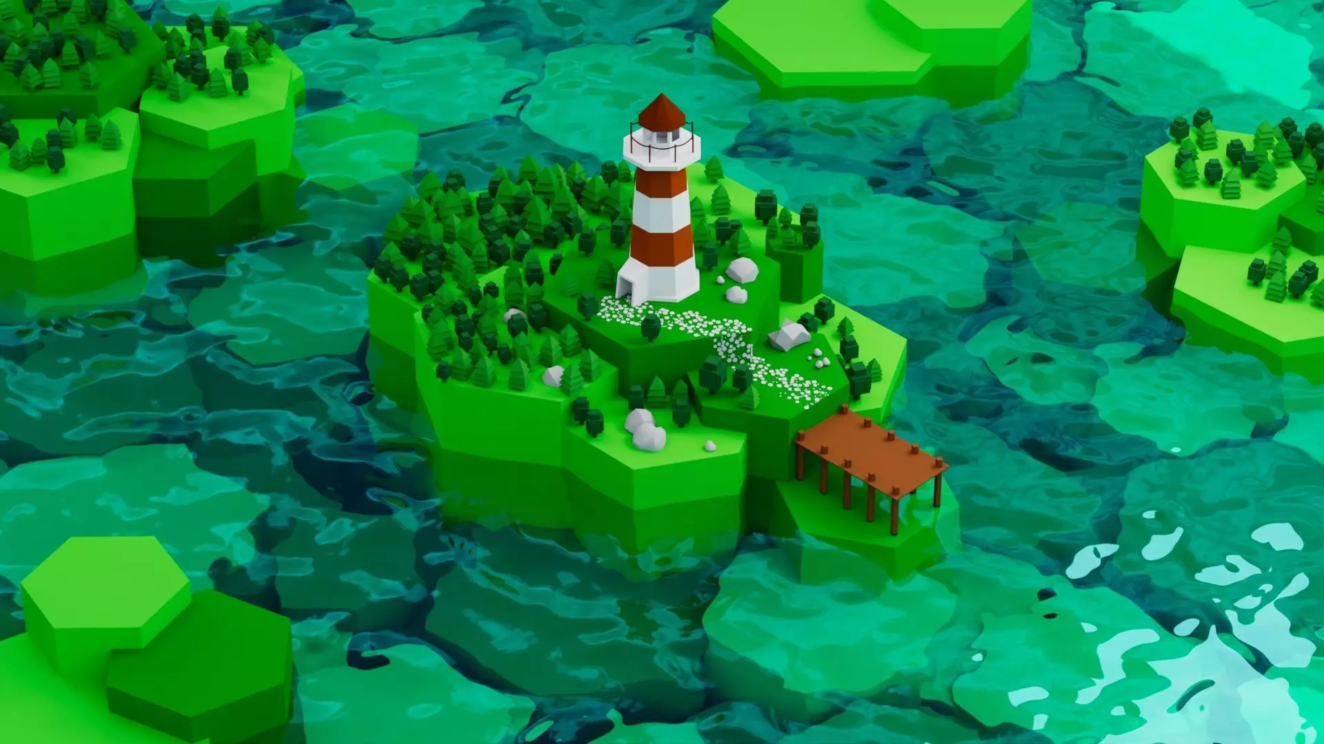 Low Poly World 01 Low-poly 3D model_0