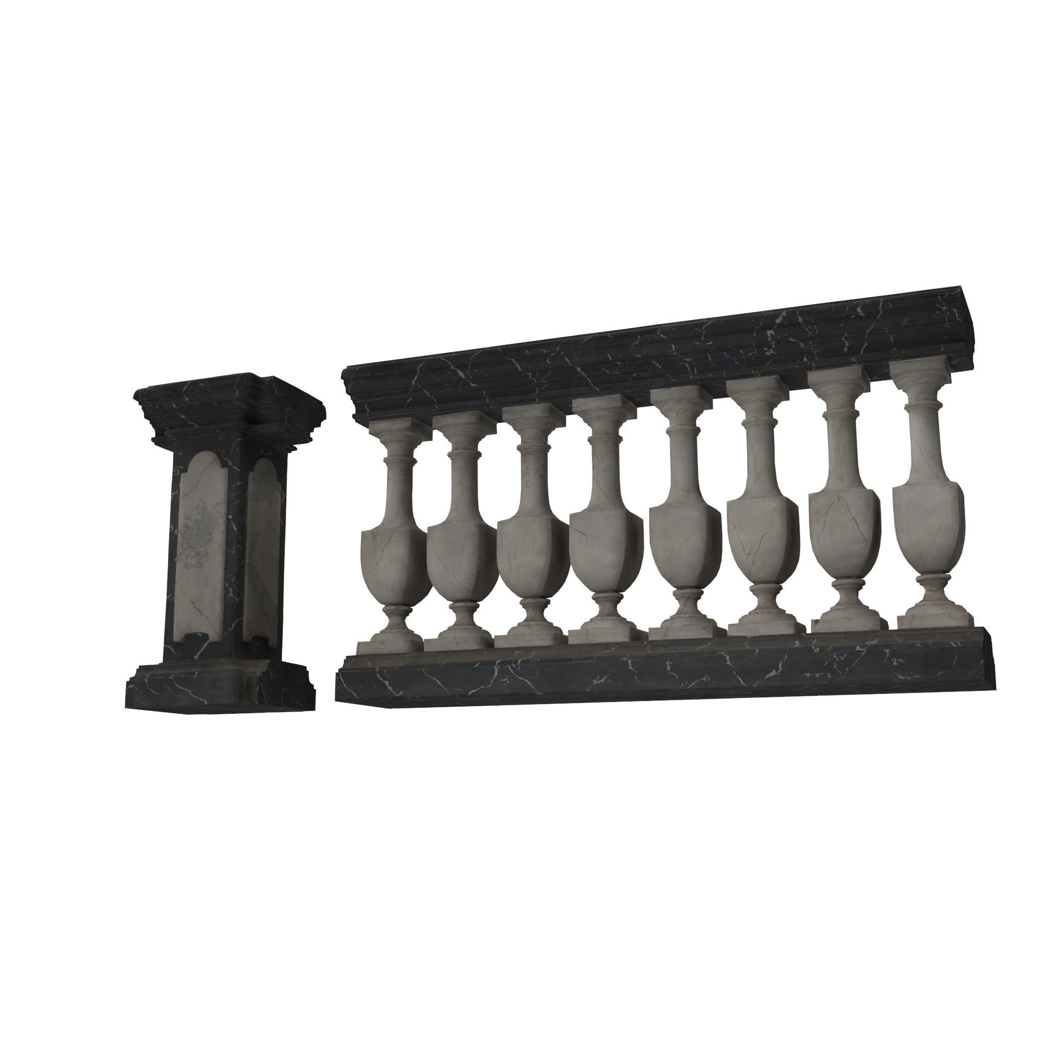 3D model Marble Railing VR / AR / low-poly | CGTrader