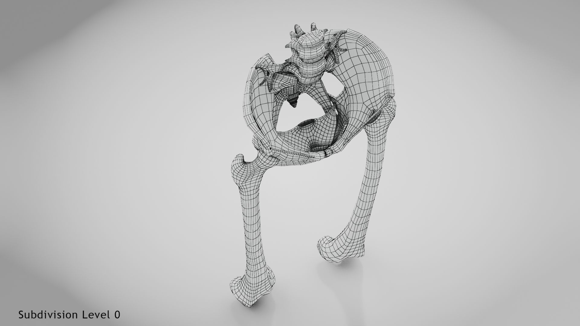 Replaced Hip Implant Low-poly 3D model_50