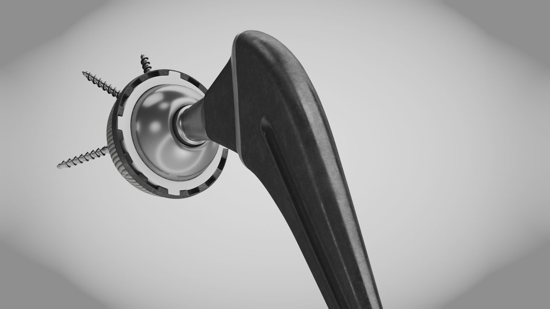 Replaced Hip Implant Low-poly 3D model_14