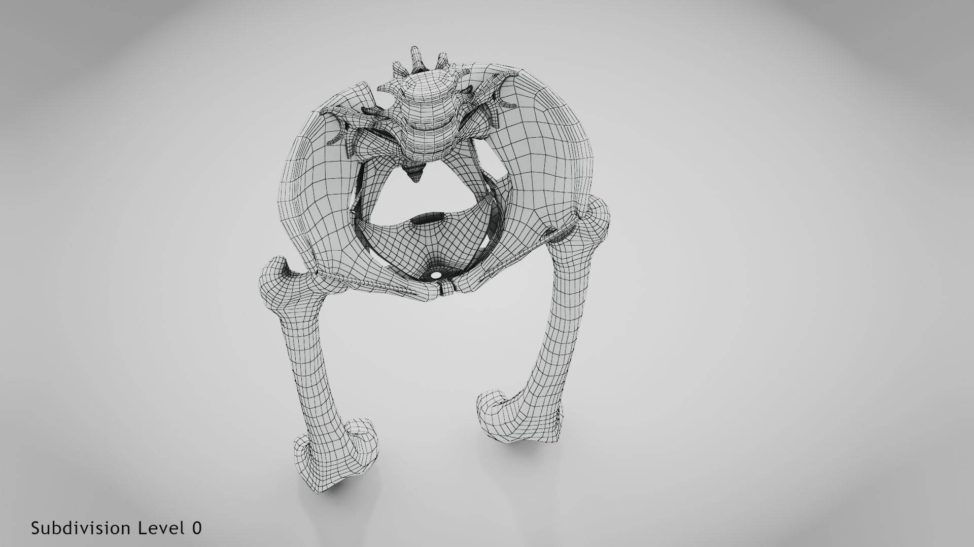 Replaced Hip Implant Low-poly 3D model_39