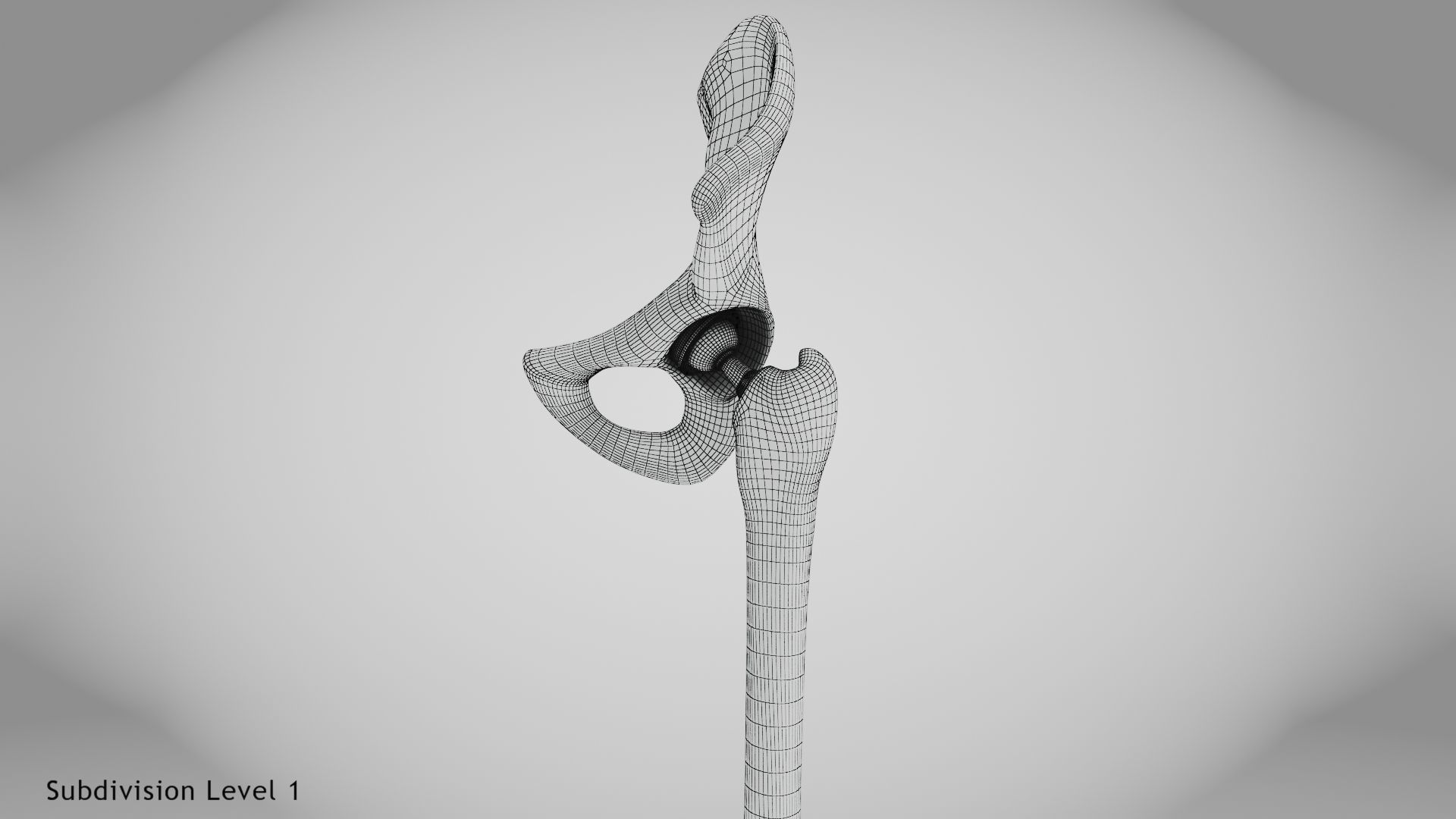 Replaced Hip Implant Low-poly 3D model_38