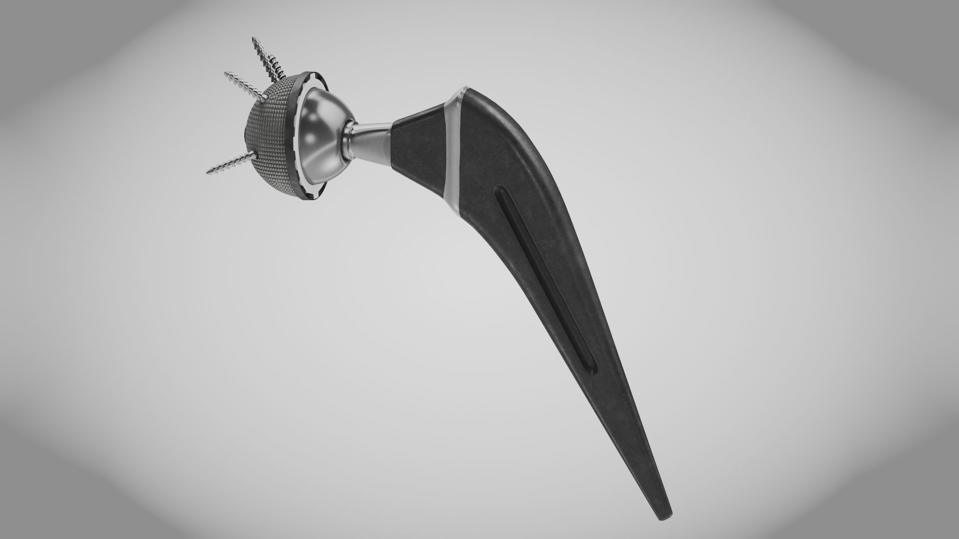 Replaced Hip Implant Low-poly 3D model_12
