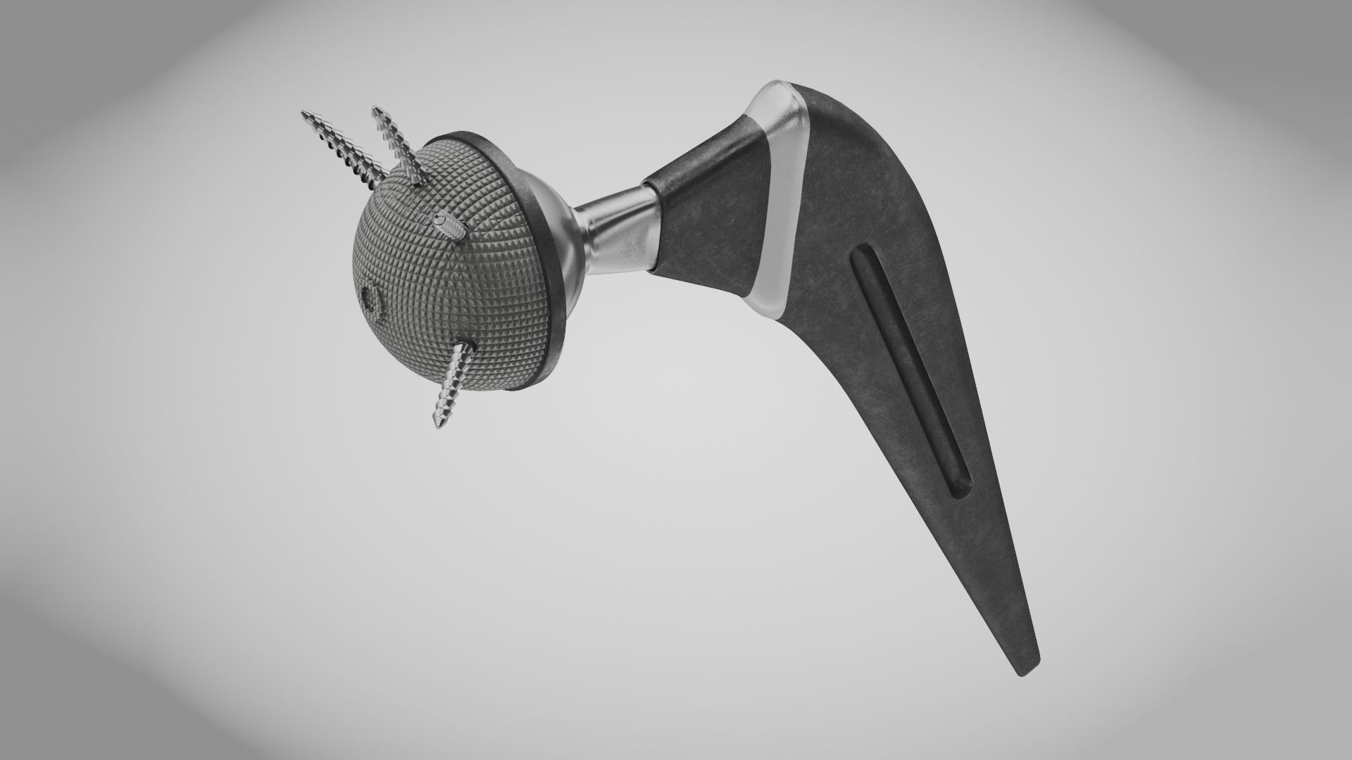 Replaced Hip Implant Low-poly 3D model_13