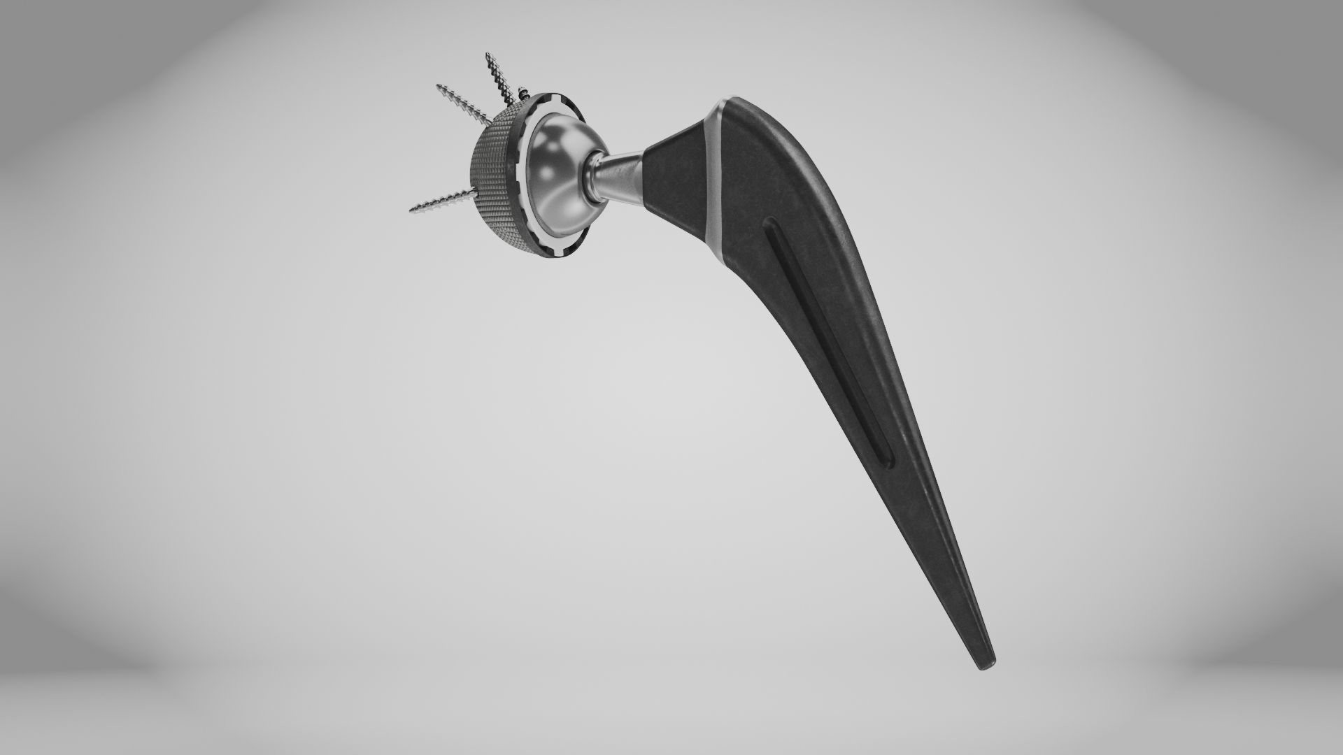 Replaced Hip Implant Low-poly 3D model_25