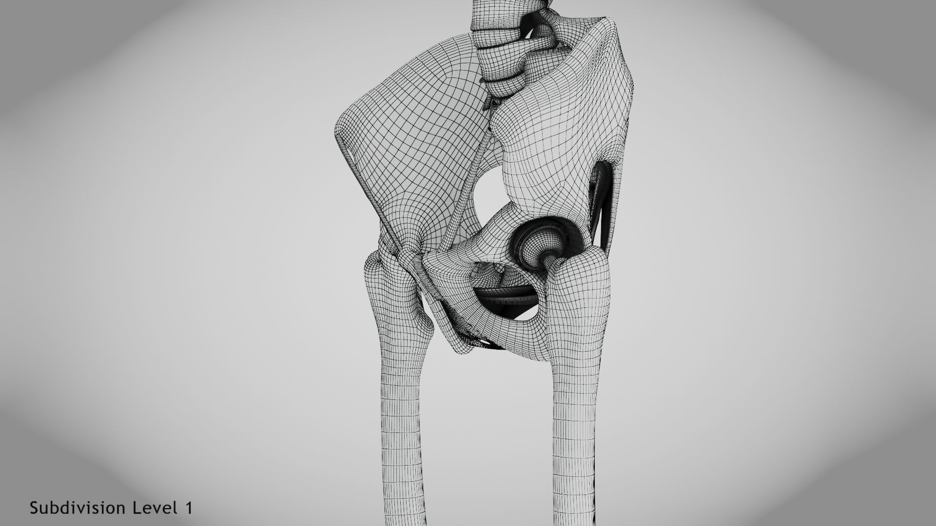 Replaced Hip Implant Low-poly 3D model_55