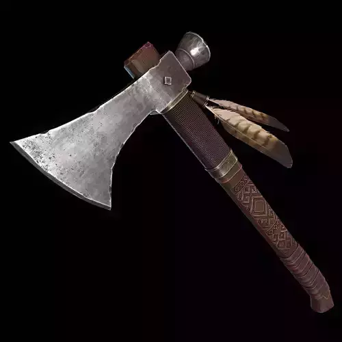 Decorated Tomahawk Axe