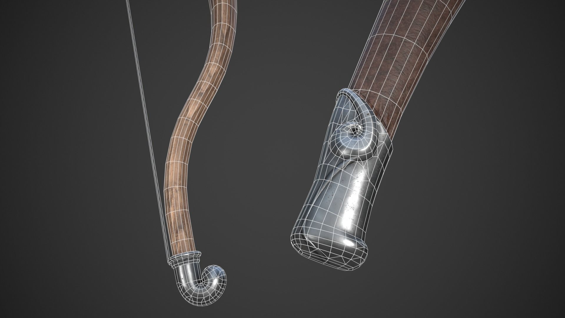 Fantasy Bow Low-poly 3D model_18