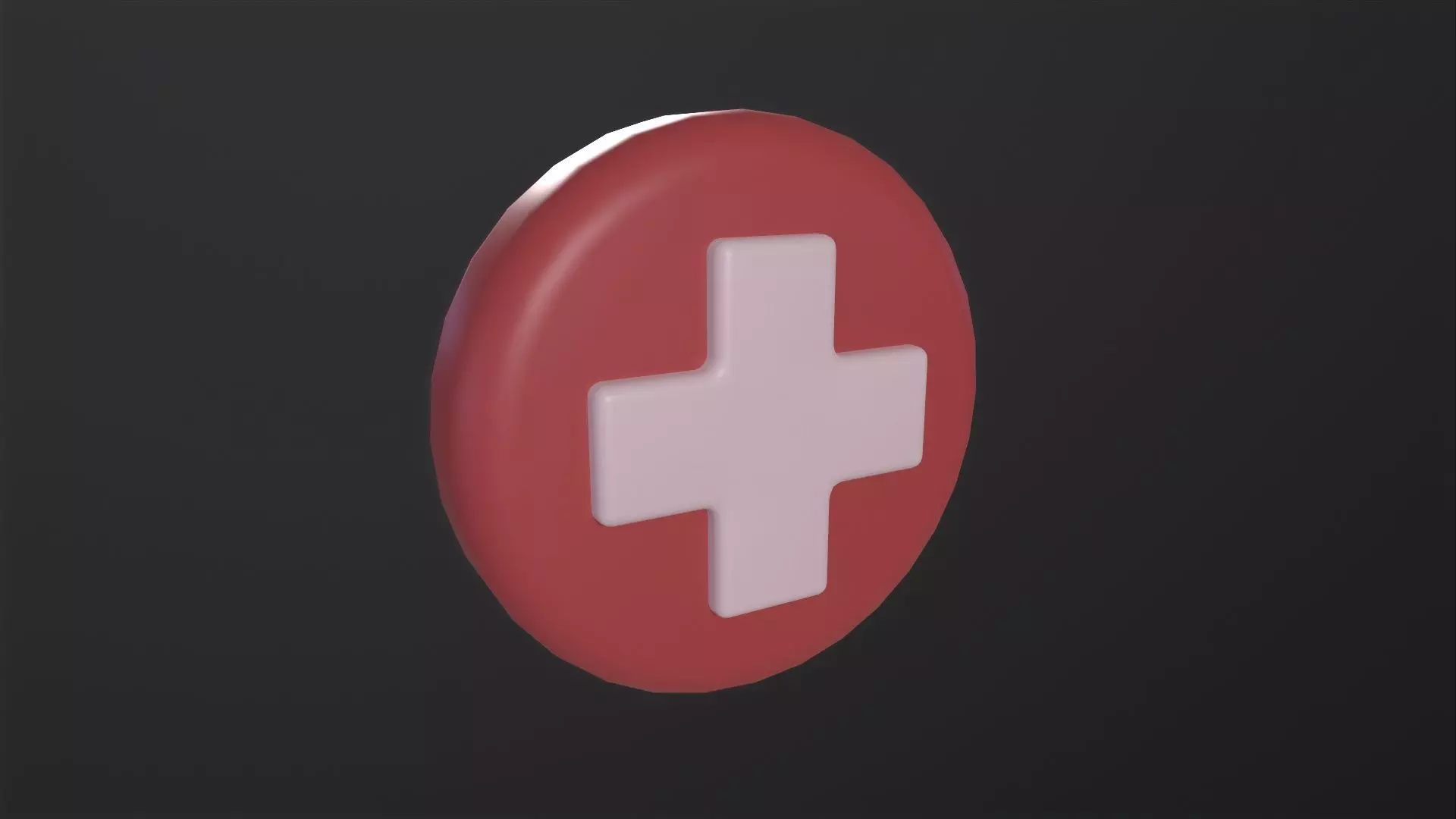 Health Symbol 3D Model Low-poly 3D model_0