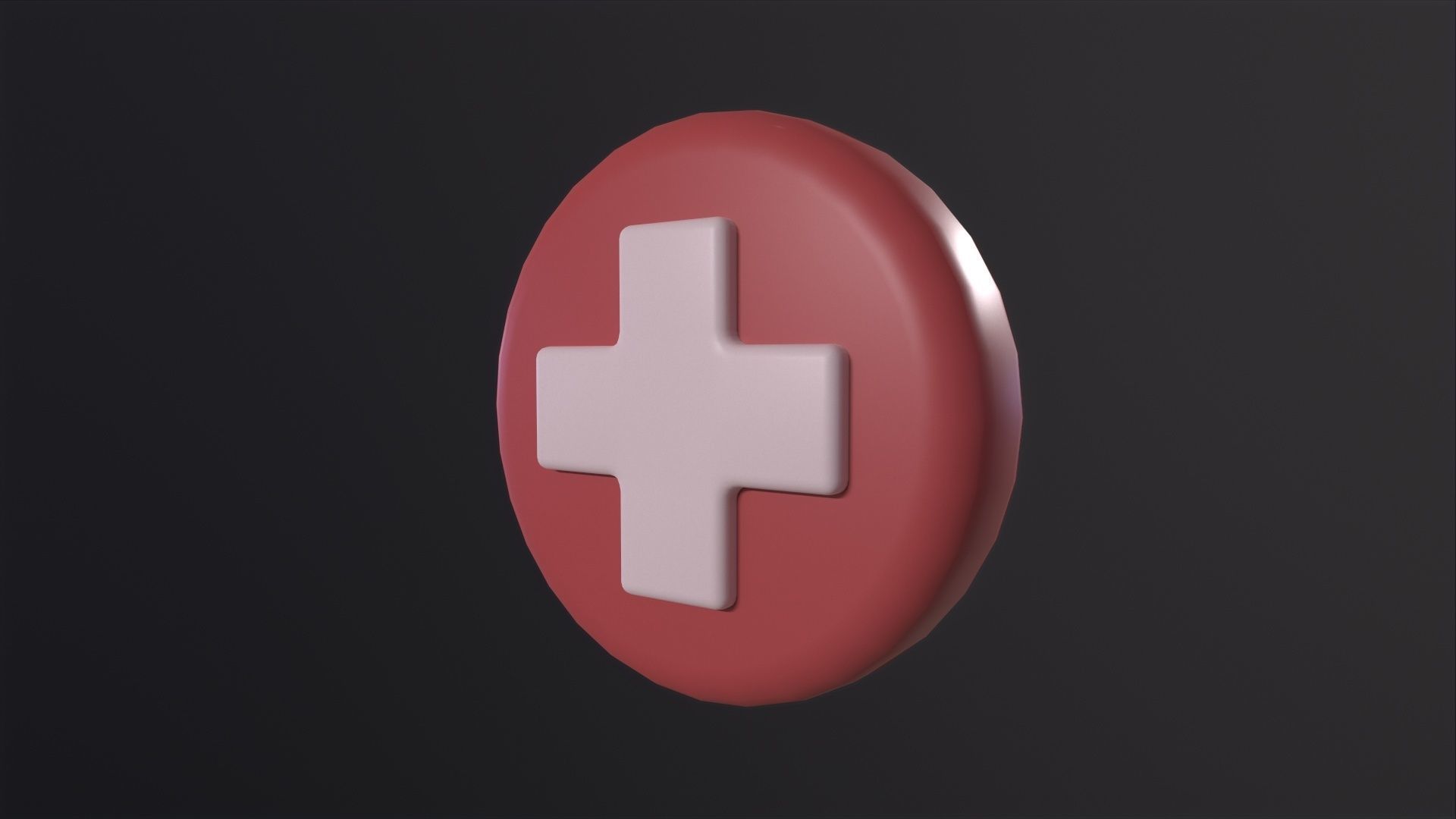 Health Symbol 3D Model Low-poly 3D model_2