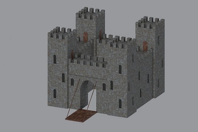 Castle Low-poly 3D model 2