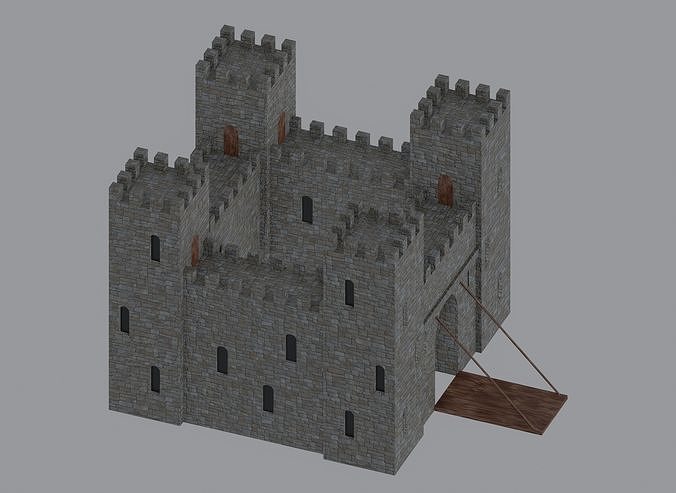Castle Low-poly 3D model 5