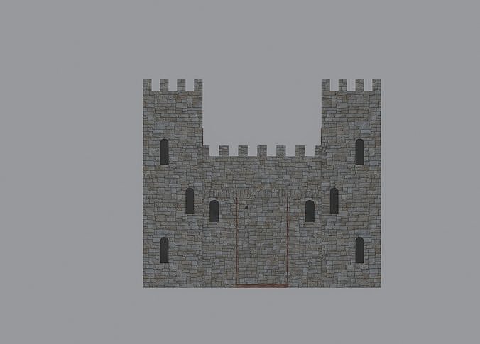 Castle Low-poly 3D model 7