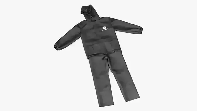 John Deere Safety Rain Suit Black