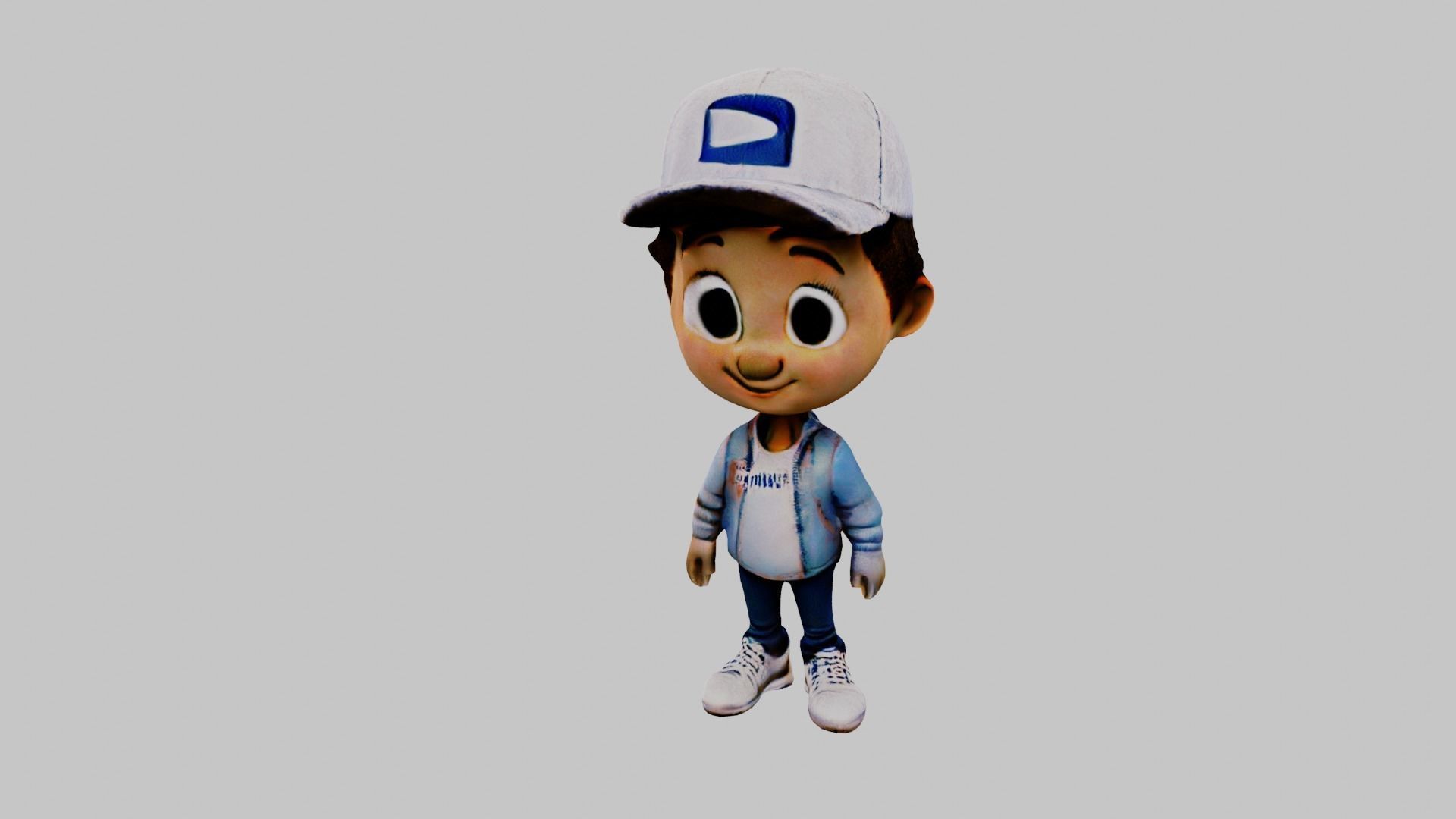 Man Cartoon Character Low-poly 3D model_3