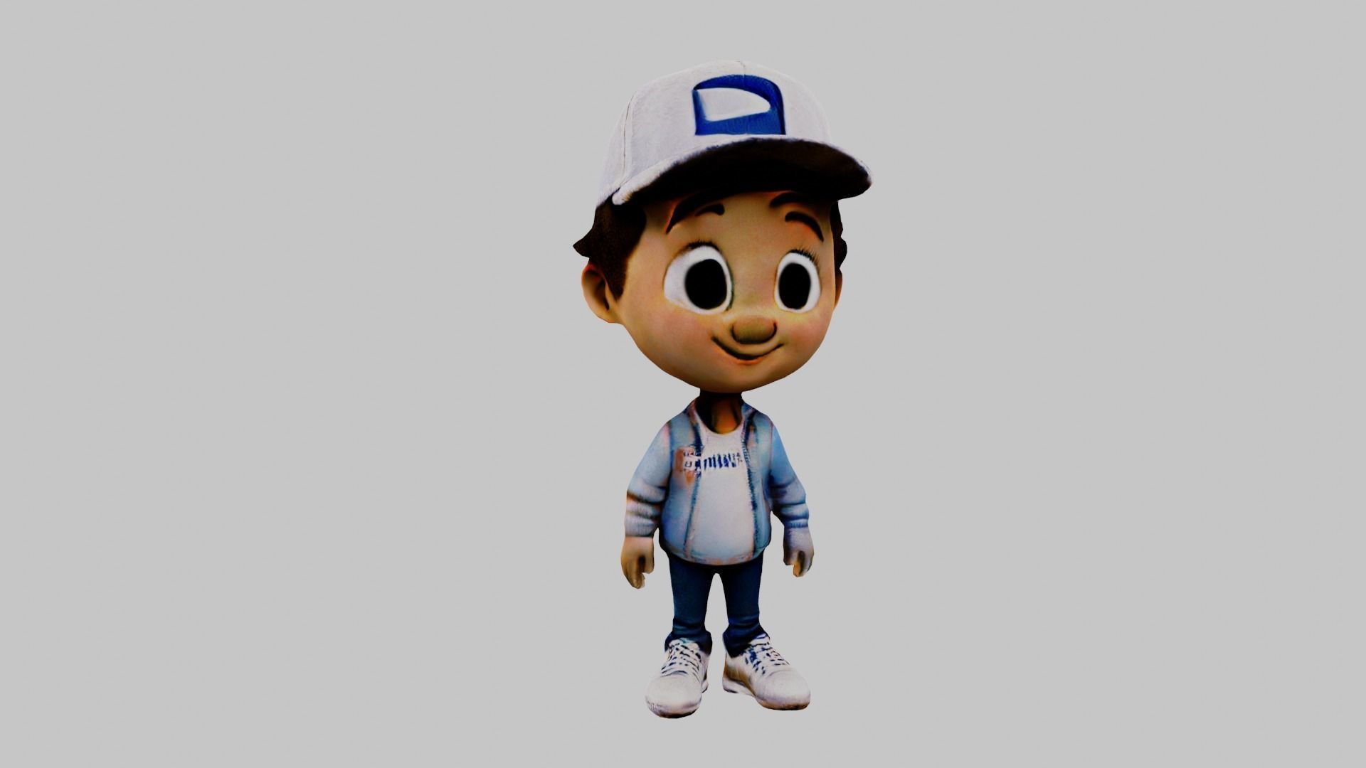 Man Cartoon Character Low-poly 3D model_5