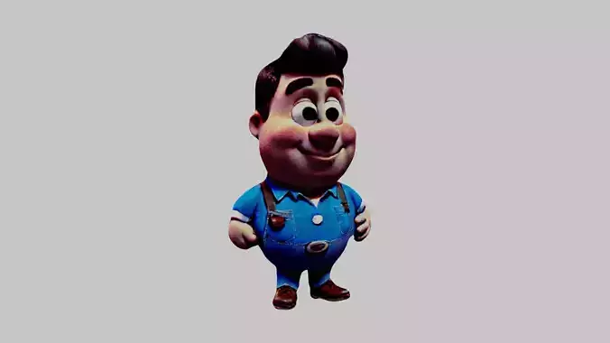 Man Cartoon Character | 3D model - 3D model önizlemesi