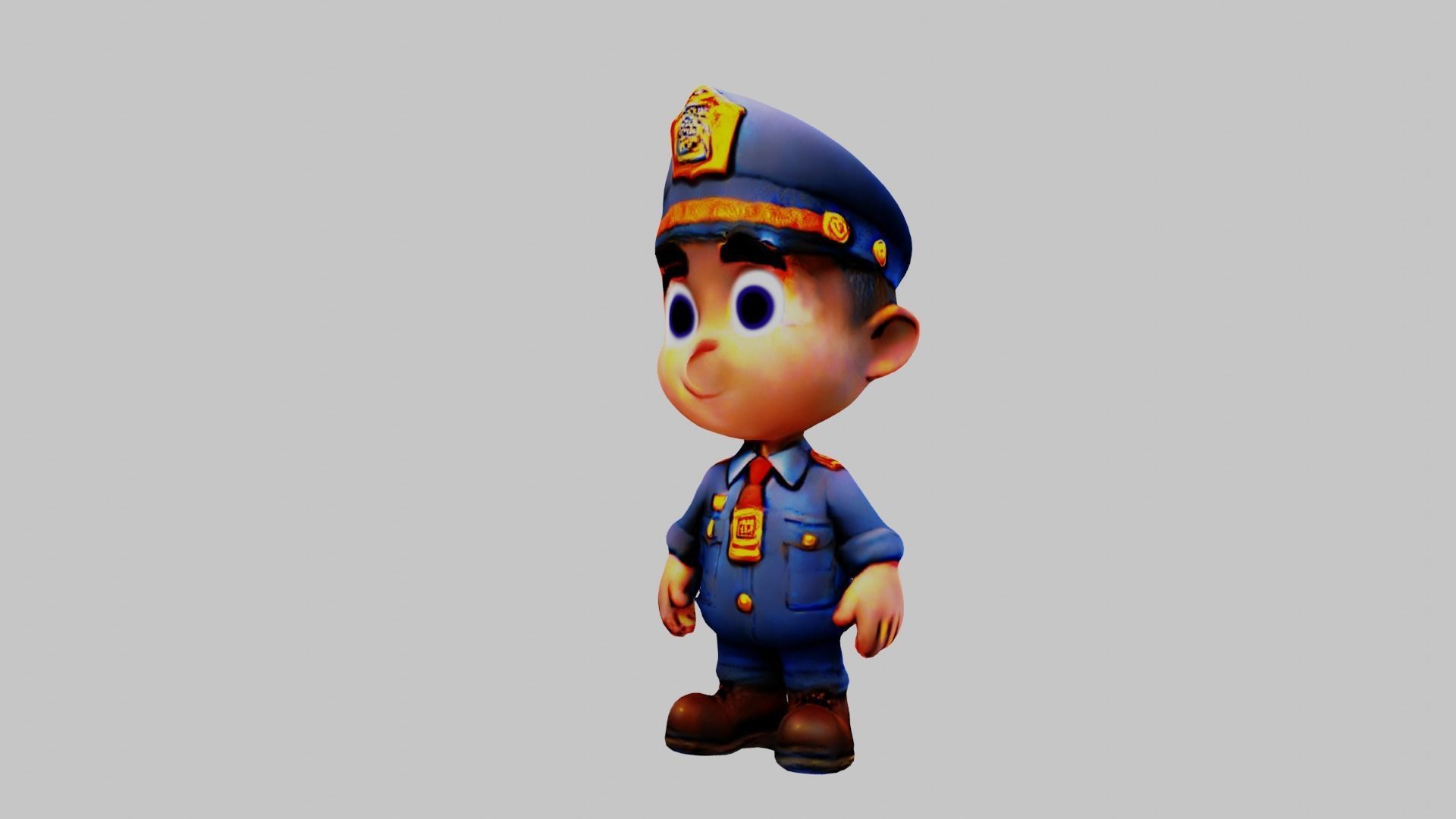  Man Cartoon Character Low-poly 3D model_4