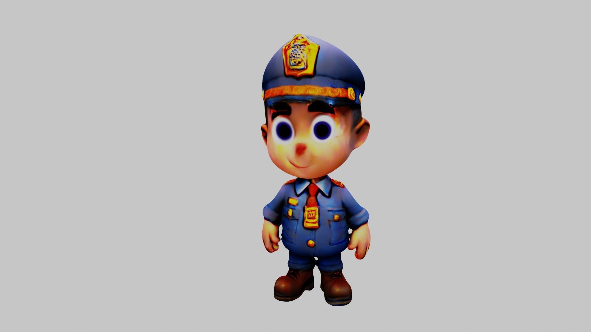  Man Cartoon Character Low-poly 3D model_3