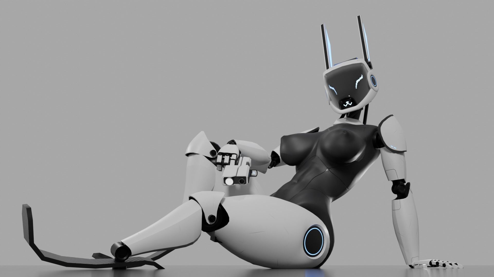 F1L-00 aka Filo Robot model for animation NSFW and SFW Low-poly 3D model_2