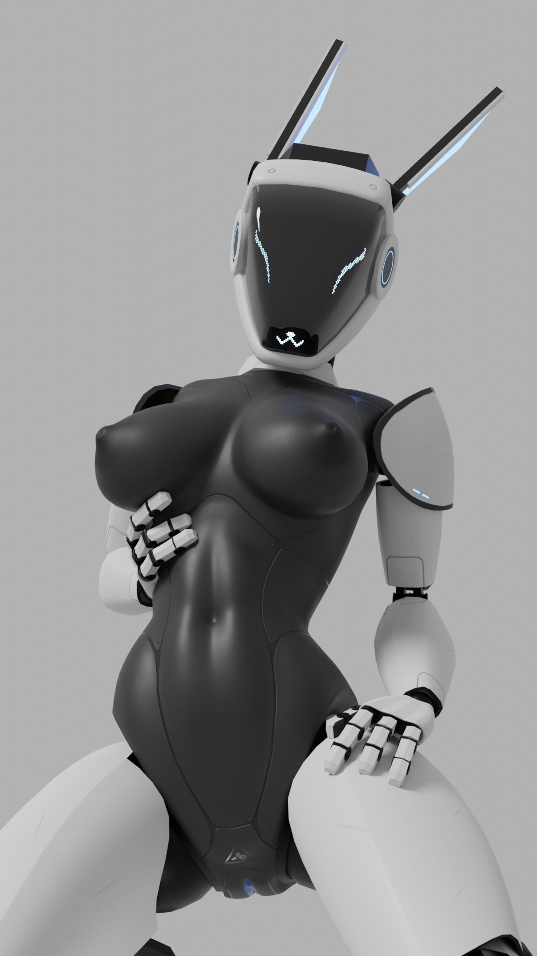 F1L-00 aka Filo Robot model for animation NSFW and SFW Low-poly 3D model_3