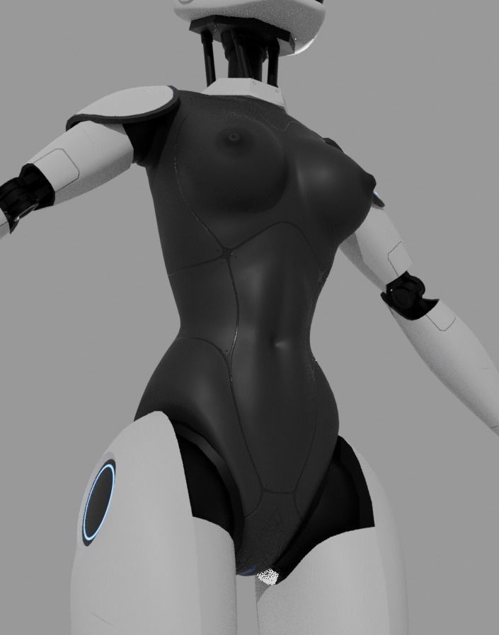 F1L-00 aka Filo Robot model for animation NSFW and SFW Low-poly 3D model_9