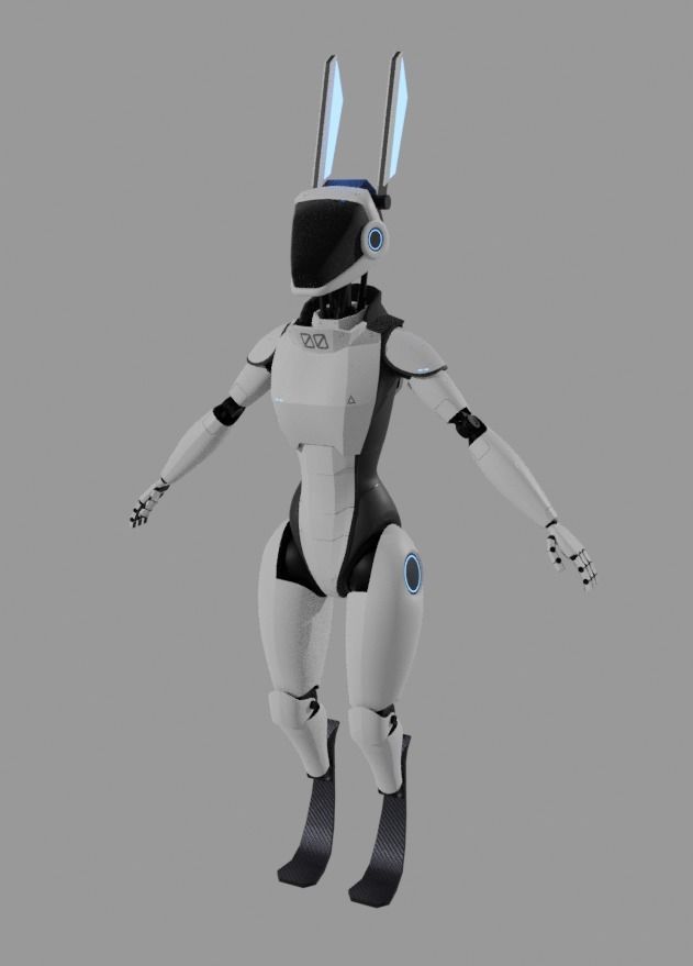F1L-00 aka Filo Robot model for animation NSFW and SFW Low-poly 3D model_8