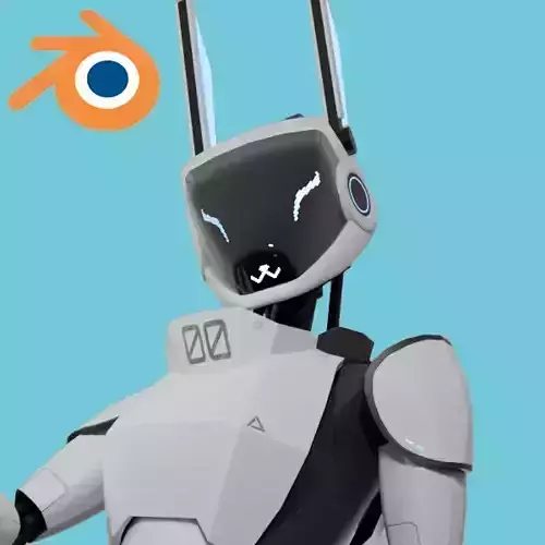 F1L-00 aka Filo Robot model for animation NSFW and SFW  Low-poly 3D model
