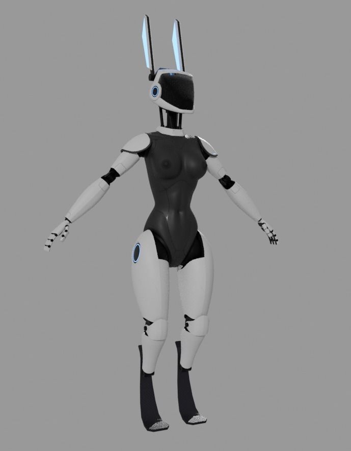 F1L-00 aka Filo Robot model for animation NSFW and SFW Low-poly 3D model_7