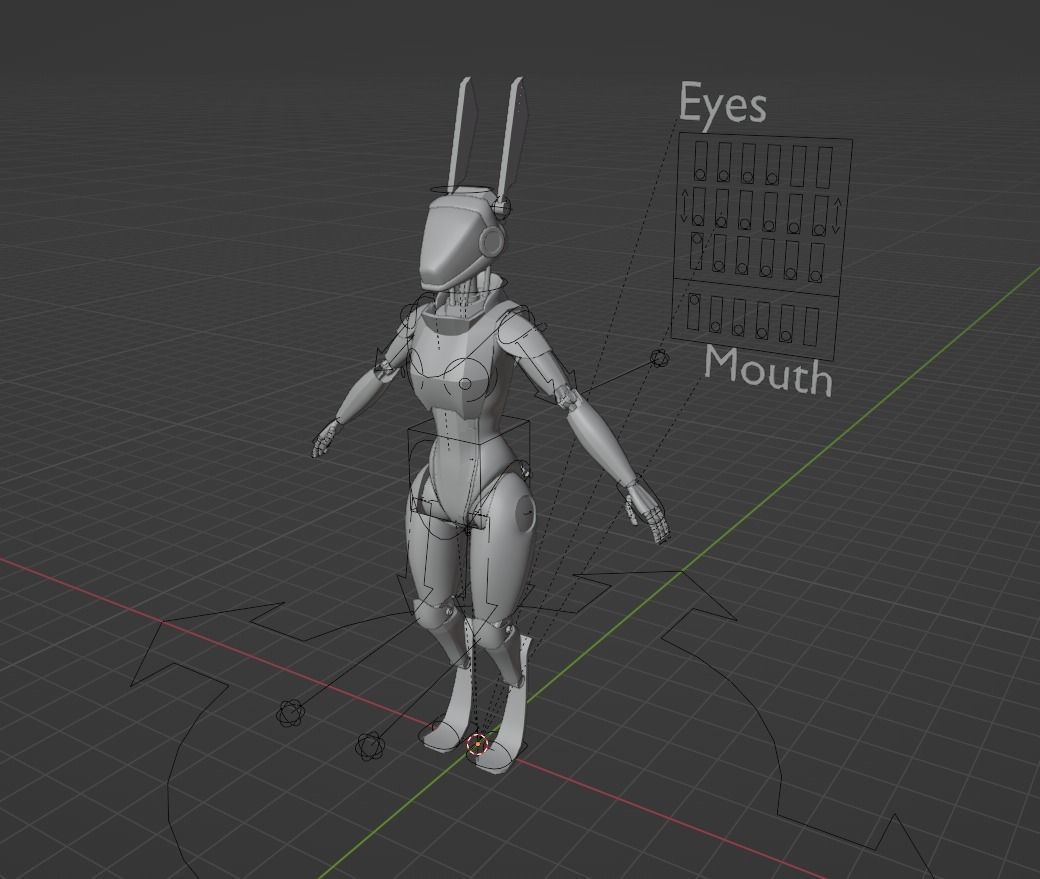 F1L-00 aka Filo Robot model for animation NSFW and SFW Low-poly 3D model_4