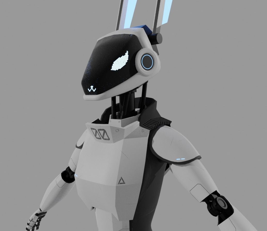 F1L-00 aka Filo Robot model for animation NSFW and SFW Low-poly 3D model_11