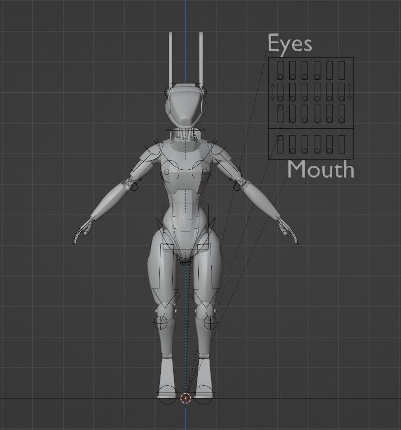 F1L-00 aka Filo Robot model for animation NSFW and SFW Low-poly 3D model_12