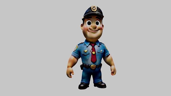 Man Cartoon Character Low-poly 3D model