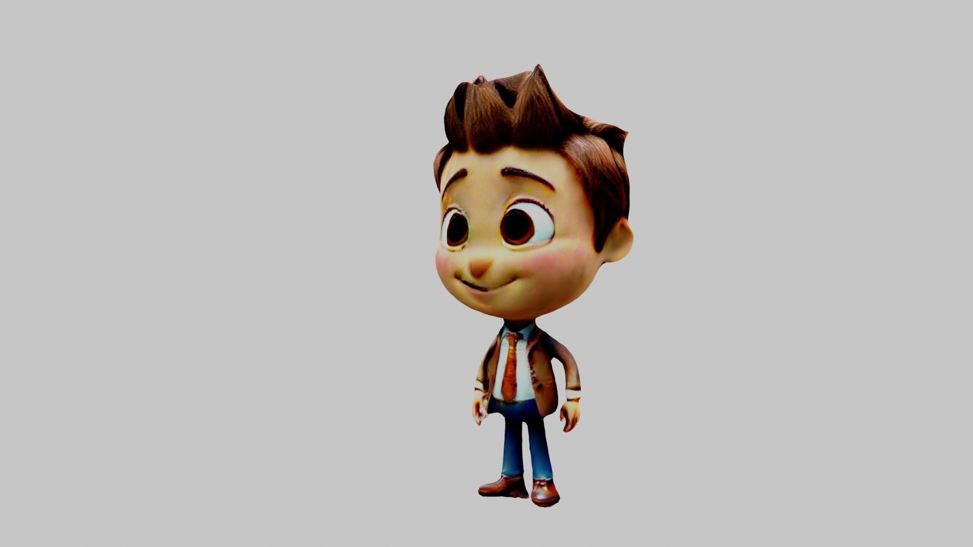  Man Cartoon Character Low-poly 3D model_4