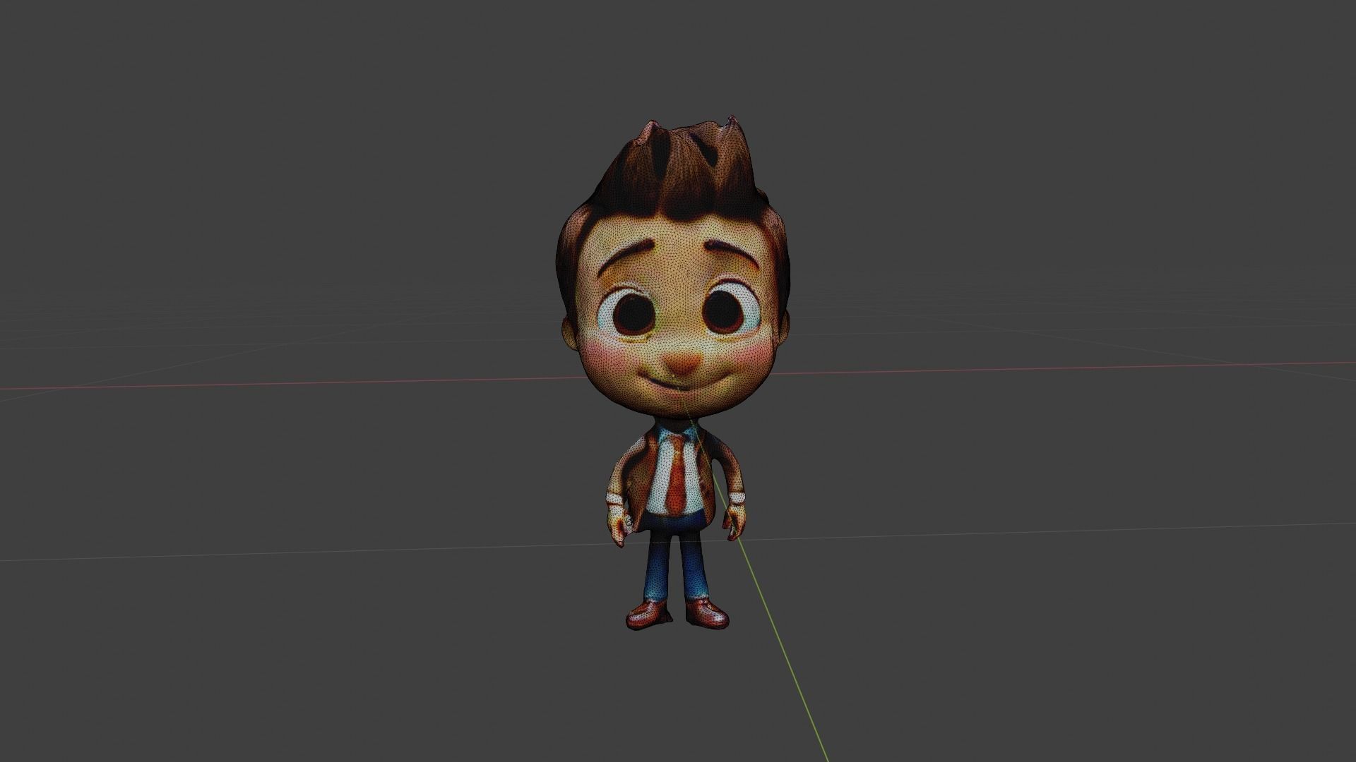  Man Cartoon Character Low-poly 3D model_7
