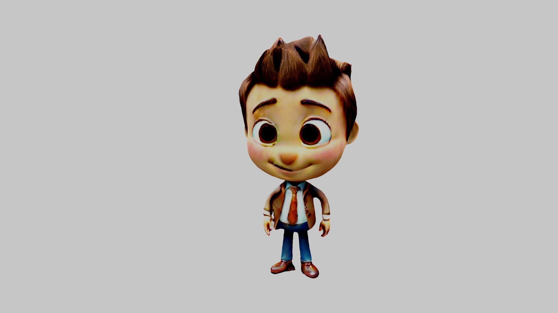  Man Cartoon Character Low-poly 3D model_3