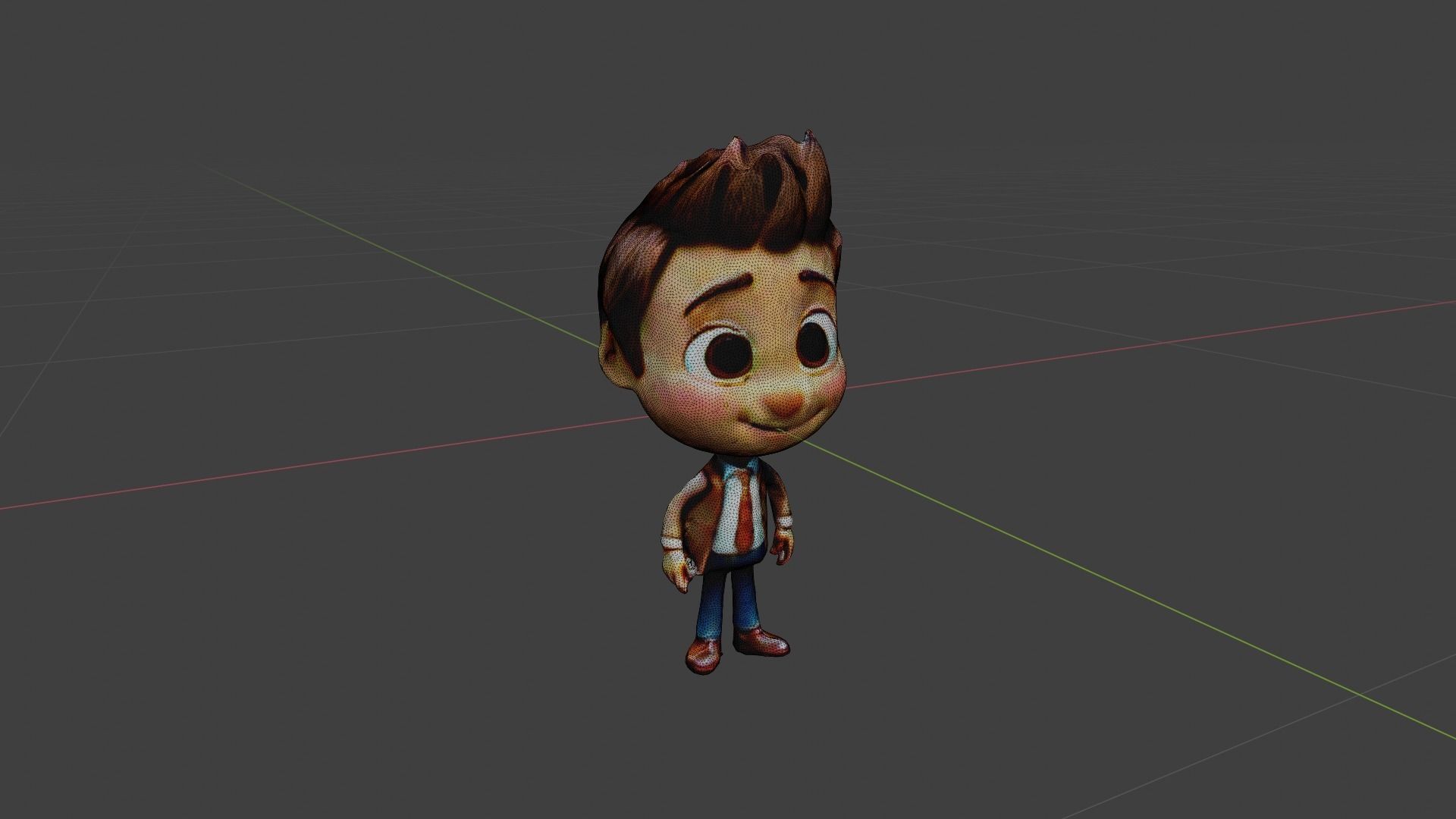  Man Cartoon Character Low-poly 3D model_6
