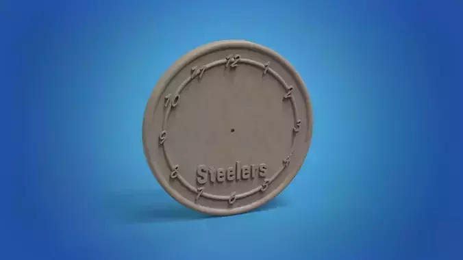 Steelers wall clock art STL model for CNC 3D printing 3D print model